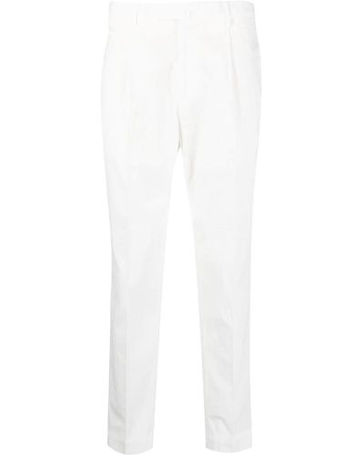 Dell'Oglio Pantaloni sartoriali affusolati - Bianco