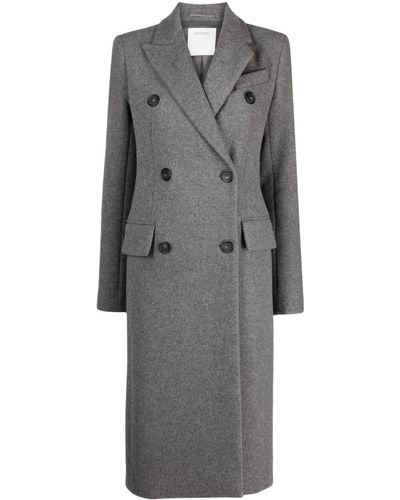 Sportmax Double-breasted Wool-cashmere Coat - Grey
