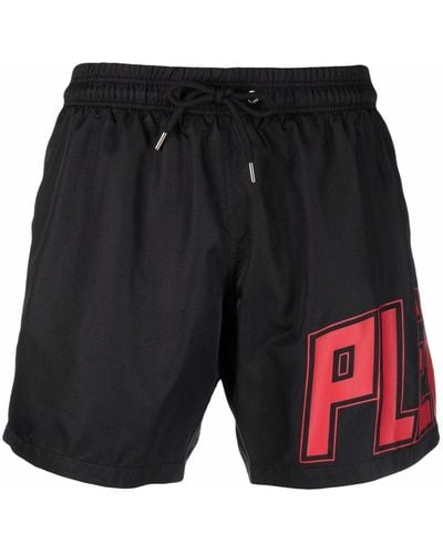 Philipp Plein Logo-print Swim Shorts - Black