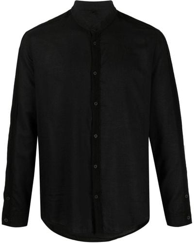 Transit Camicia con colletto alla coreana - Nero