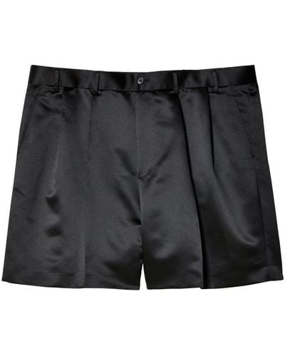 Noir Kei Ninomiya Satin Tailored Shorts - Black