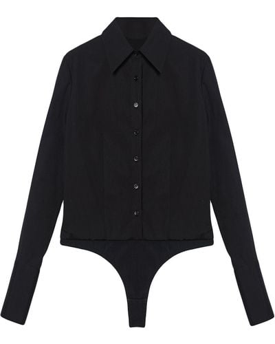 Carolina Herrera Body à design de chemise - Noir