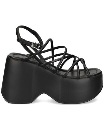 Vic Matié 110mm Platform Leather Sandals - Black