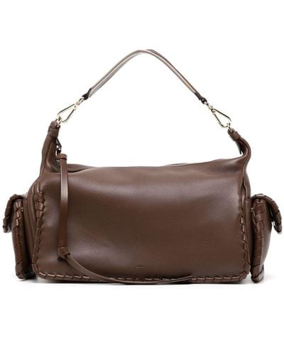 Chloé Nahir Leather Shoulder Bag - Bruin
