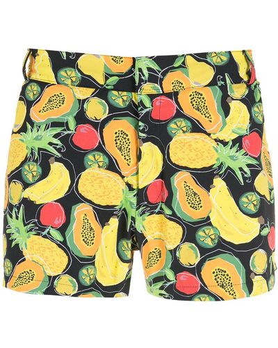 Amir Slama Print Frutas Shorts - Yellow
