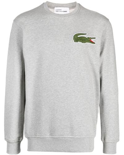Comme des Garçons X Lacoste Sweatshirt mit Logo-Patch - Grau