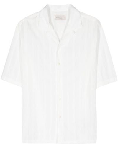 Officine Generale Eren Monogram-jacquard Shirt - White