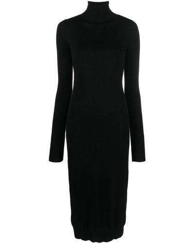 Filippa K High-neck Knitted Maxi Dress - Black