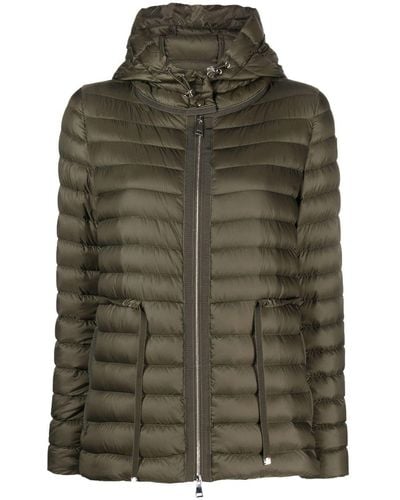 Moncler Raie Hooded Quilted Jacket - Green