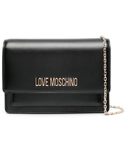 Love Moschino Logo-lettering Cross Body Bag - Black