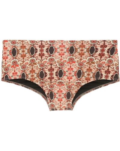 Amir Slama Badehose mit abstraktem Print - Pink