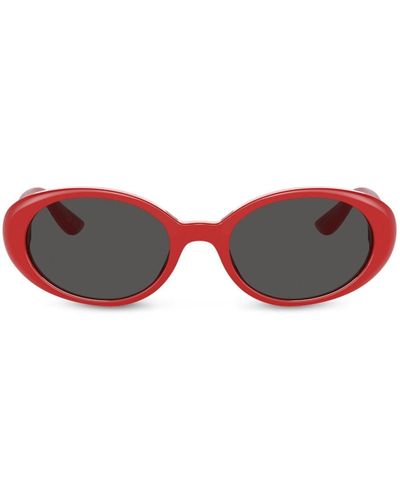 Dolce & Gabbana Sonnenbrille mit rundem Gestell - Rot