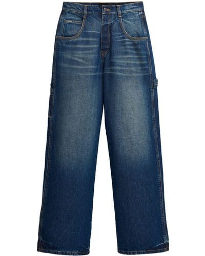 Marc Jacobs Halbhohe Wide-Leg-Jeans - Blau