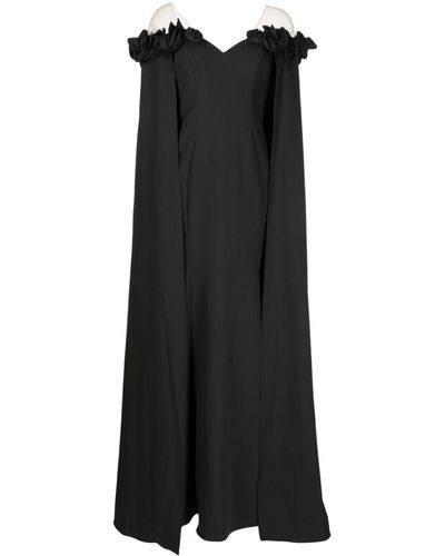 Marchesa Illusion オフショルダー イブニングドレス - ブラック