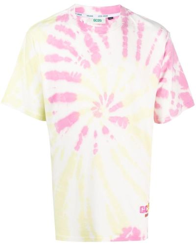 Gcds T-shirt Met Tie-dye Print - Roze