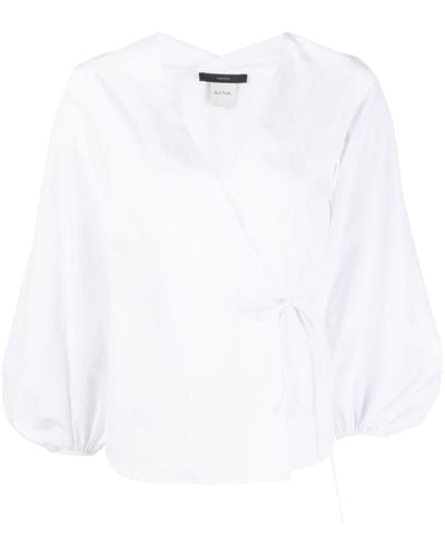Paul Smith Camisa con diseño cruzado - Blanco