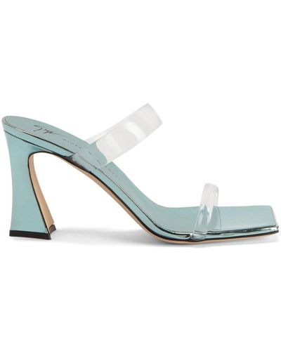 Giuseppe Zanotti Transparente Flaminia Plexi Mules - Blau