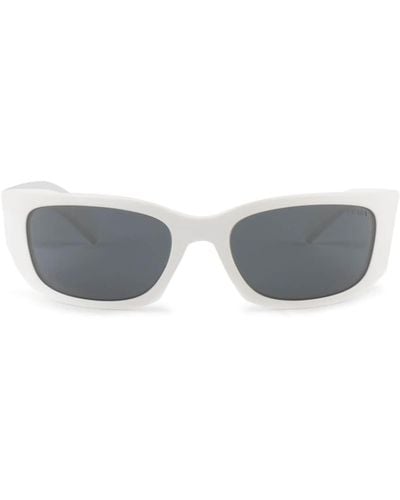 Prada Symbole Wraparound-frame Sunglasses - Grey