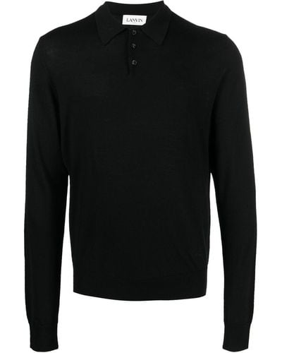 Lanvin Long-sleeve Polo Shirt - Black