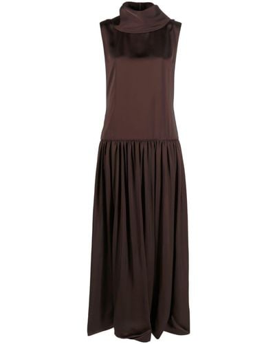 Jil Sander Drop-waist Jersey Dress - Brown