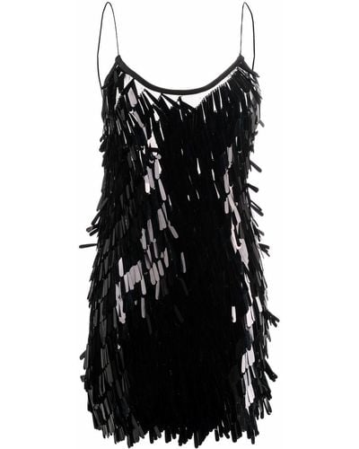 Atu Body Couture スパンコールトリム ミニドレス - ブラック