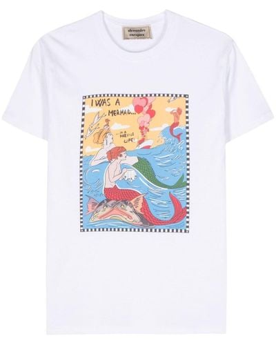 ALESSANDRO ENRIQUEZ T-shirt I Was a Mermaid - Blanc