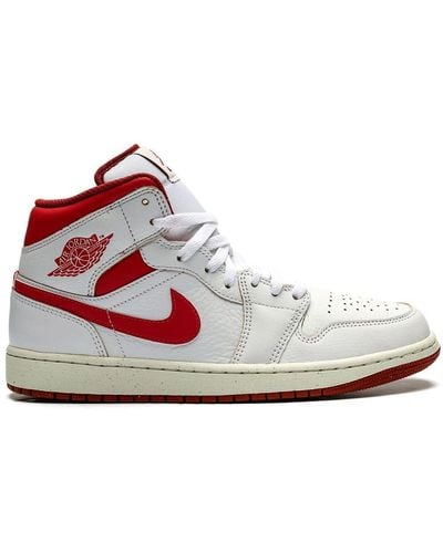 Nike Air 1 Mid Se "dune Red" Sneakers - White