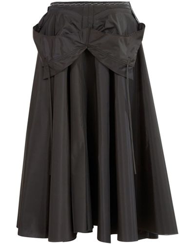 Maison Margiela Layered Flared Midi Skirt - Black