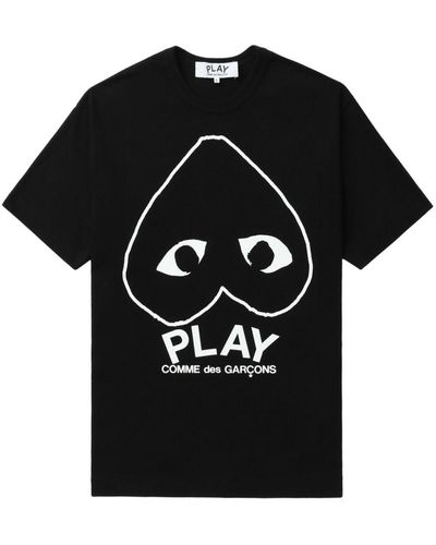 COMME DES GARÇONS PLAY ハートプリント Tシャツ - ブラック