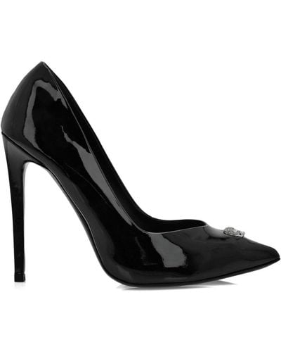 Philipp Plein Skull-plaque High-heel Court Shoes - Black