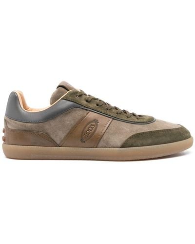 Tod's Logo-patch Low Top Sneakers - Green