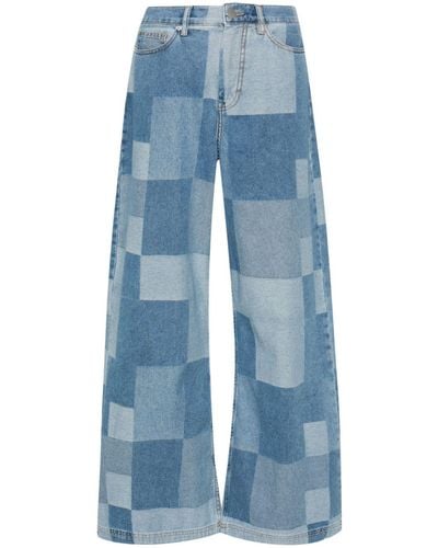 Munthe Ecube High-rise Wide-leg Jeans - Blue