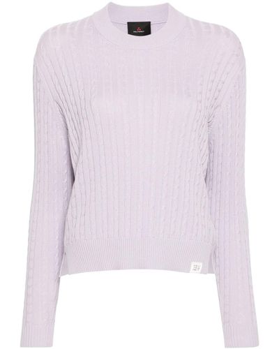 Peuterey Cable-knit Cotton Jumper - Pink