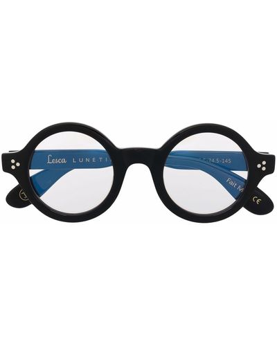 Lesca Saga ラウンド眼鏡フレーム - ブルー
