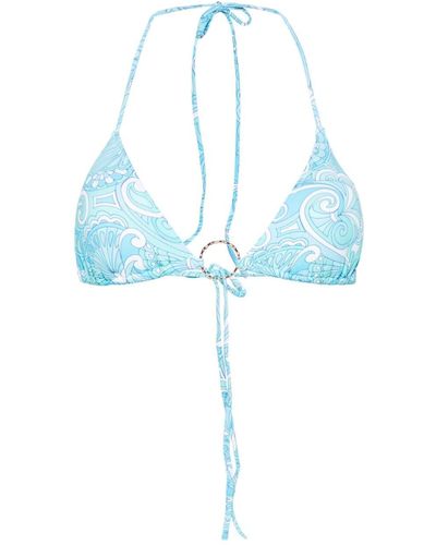 Melissa Odabash Miami Ring-detailed Bikini Top - Blue