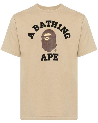 A Bathing Ape T-shirt College con stampa - Neutro