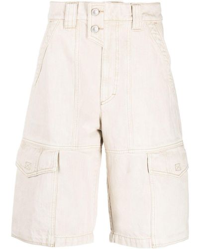 Isabel Marant Cargo Cotton Shorts - Natural