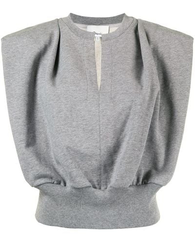 3.1 Phillip Lim SL FRENCH TERRY TOP - Gris