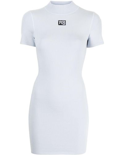 Alexander Wang Logo Patch Mini Dress - White