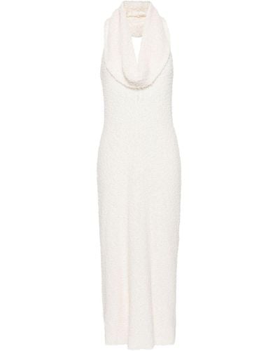 Magda Butrym Cut-out Bouclé Maxi Dress - White