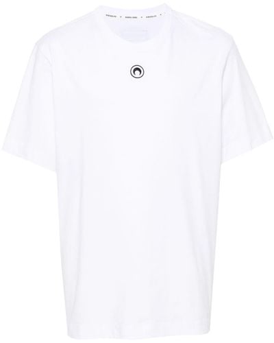 Marine Serre ロゴ Tシャツ - ホワイト