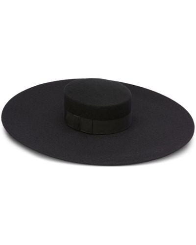 Nina Ricci Sombrero con cinta - Negro