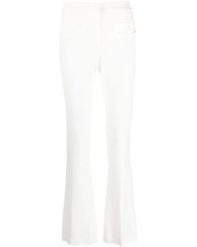 Blumarine Pantalon évasé à taille mi-haute - Blanc