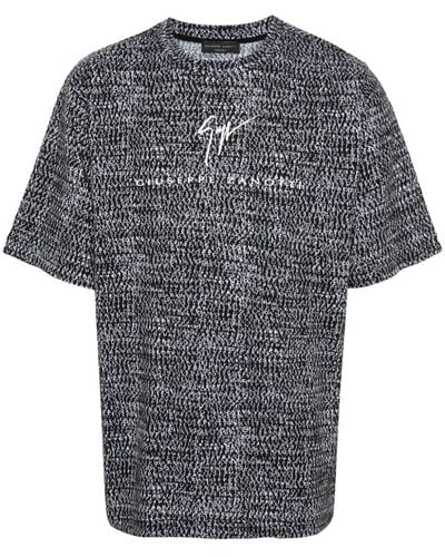 Giuseppe Zanotti Logo-print Cotton T-shirt - Grey