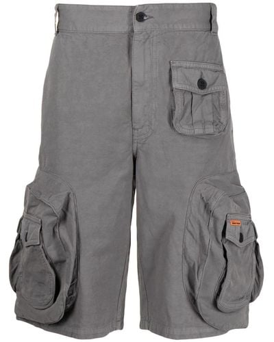 Heron Preston Cotton-blend Cargo Shorts - Gray