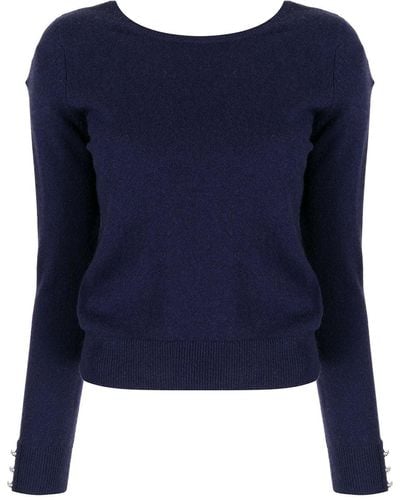 Paule Ka Two-way Cashmere Sweater - Blue
