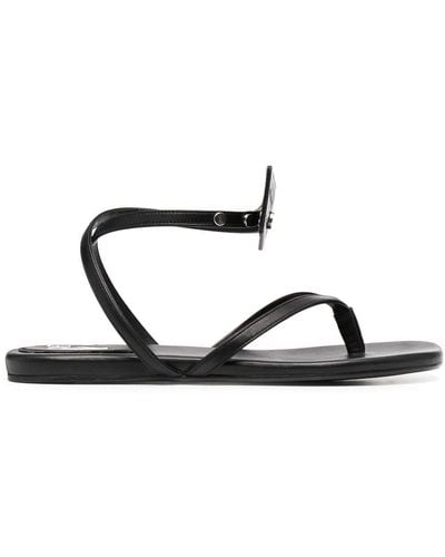 Off-White c/o Virgil Abloh Zip Tie Leather Sandals - Black