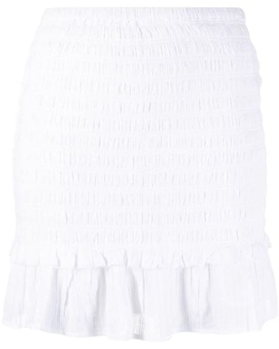 Isabel Marant Dorela Smocked Miniskirt - White