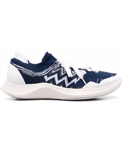 Missoni Embroidered Low-top Sneakers - Blue