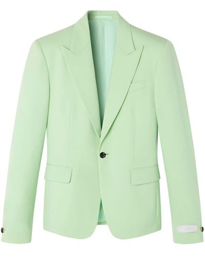 Versace Single-breasted Wool Blazer - Green